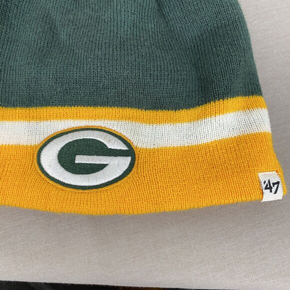 47 Brand Beanie Green Bay Packers Kids One Size Green Yellow NWT Buddie - Picture 2 of 7